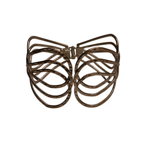 Women's Gold Tone Cuff Spring Hinge Bracelet - 2.25 x 2.5 Inches